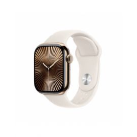 Apple Watch Series 10 GPS + Cellular 42mm Cassa Titanio Oro con Galassia Sport Band - M/L - MX073QL/A